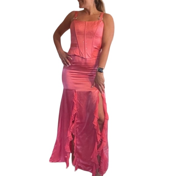 Jovani Corset Pink Skirt Set - Picture 1 of 6